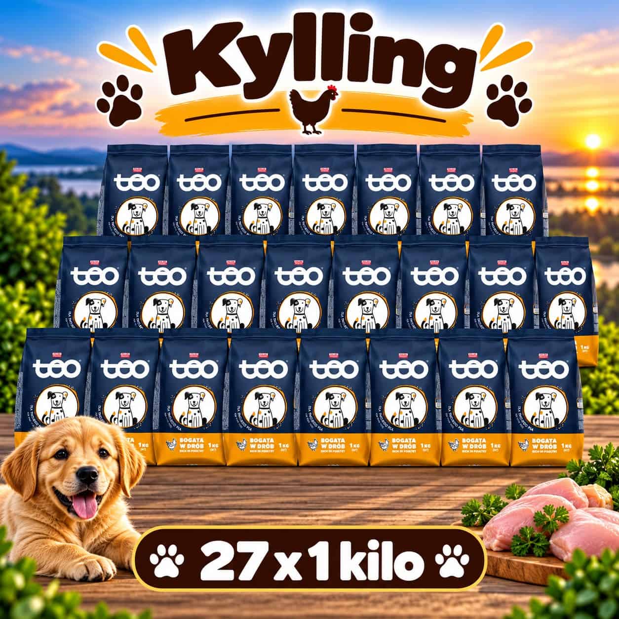 27 kg Kylling 27 x 1 kg