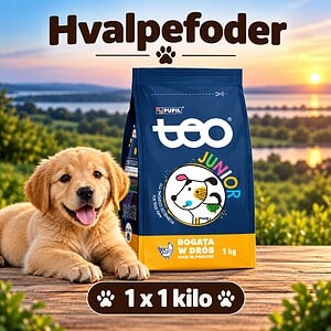 Teo Hvalp foder1 kg med lakse olie