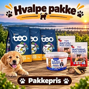 Hvalpe pakke inkl. tygge mix og bløde godbidder