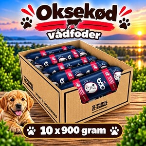 Pate pølse 10 x 900g oksekød - 80 % kød