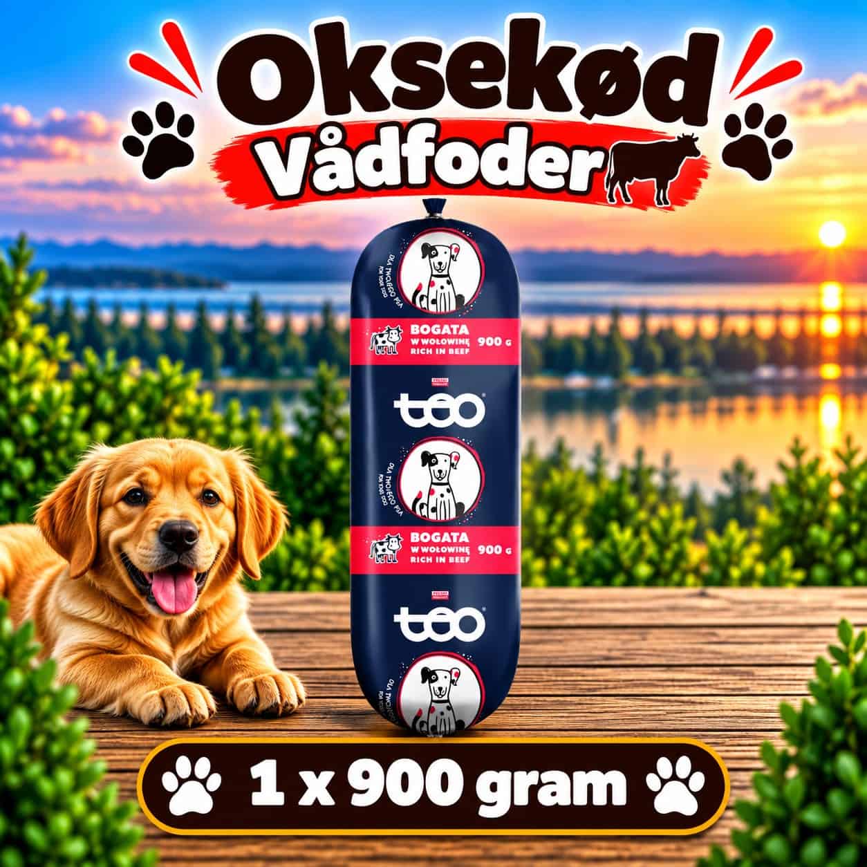 Pate pølse 900g oksekød - 80 % kød