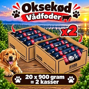 Billig Pate pølse 2 ks. 20 x 900g oksekød - 80 % kød