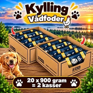 Billig Pate pølse 2 ks. 20 x 900g kylling - 80 % kød