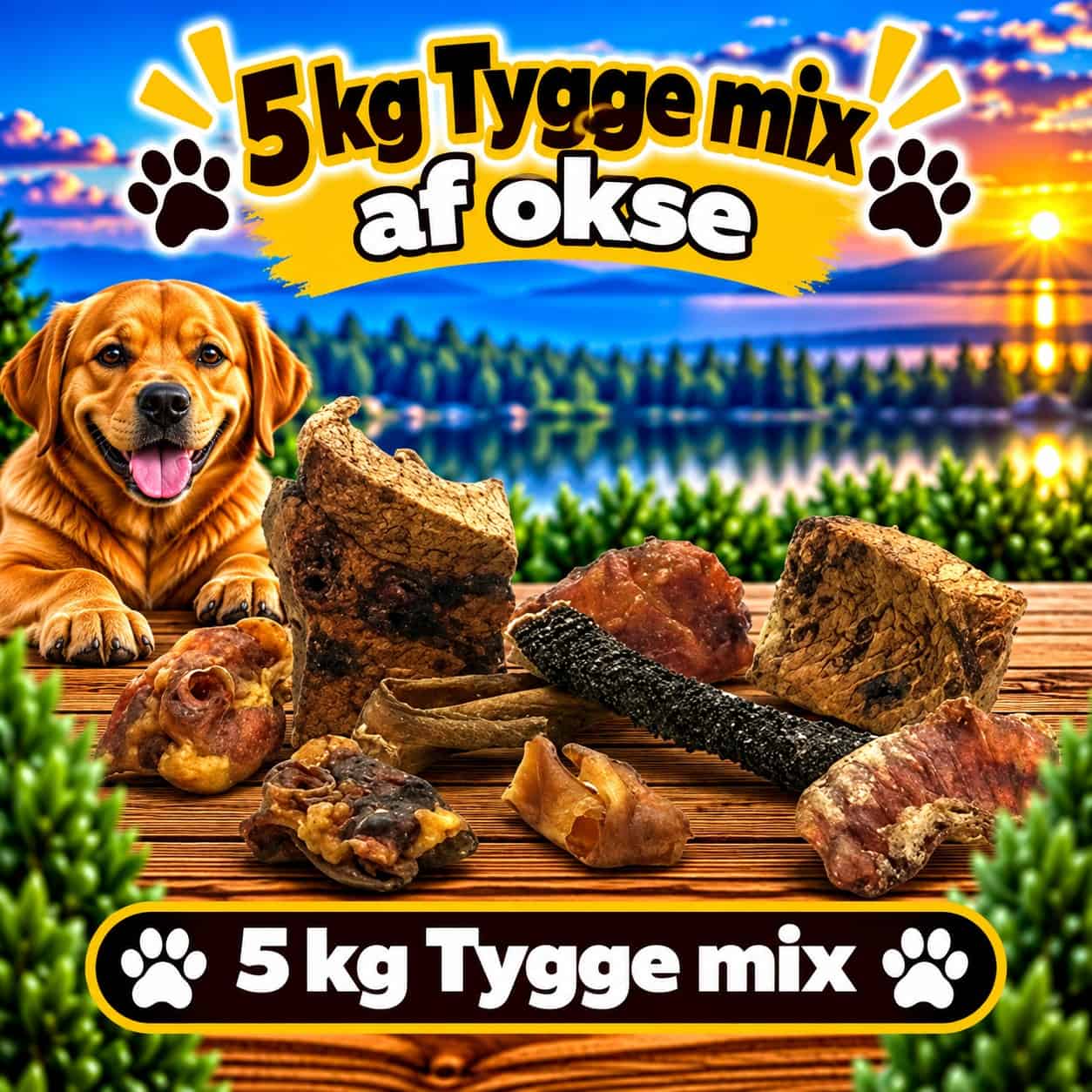 5 kg. Tyggemix af Okse
