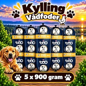 Pate pølse 5 x 900g kylling - 80 % kød
