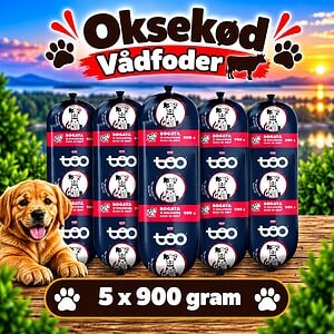 Pate pølse 5 x 900g oksekød - 80 % kød