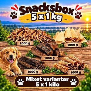 Snacksboks (5 kg - 5 x 1 kg varianter mix)